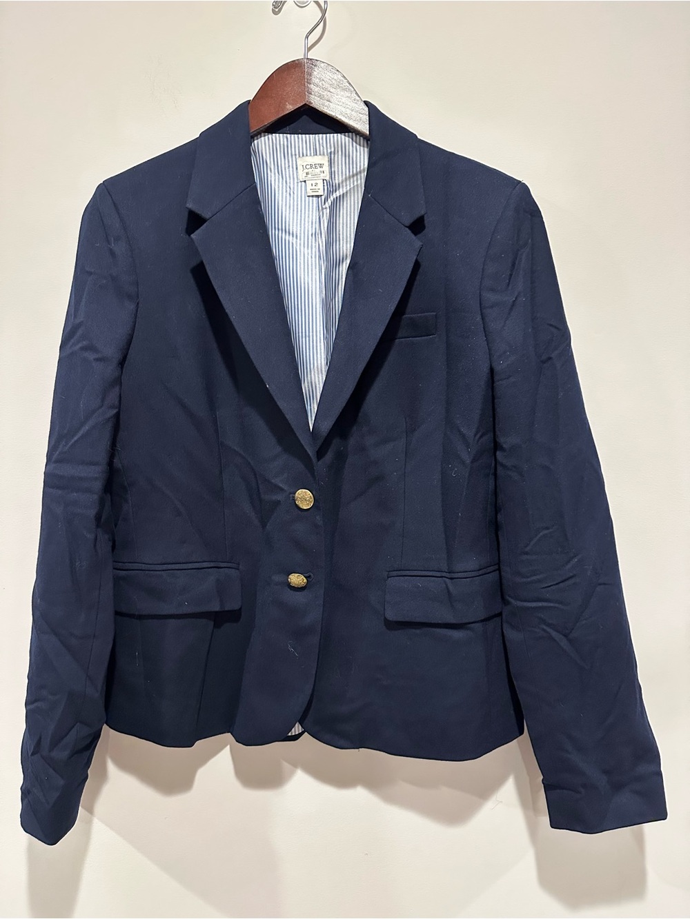J. Crew Navy Blazer with Gold Buttons